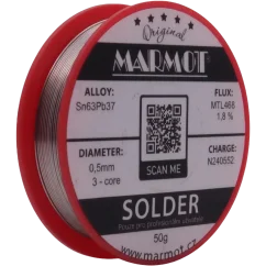 MARMOT Sn63 | Eutektická pájka 0,5 mm pro profesionální SMD