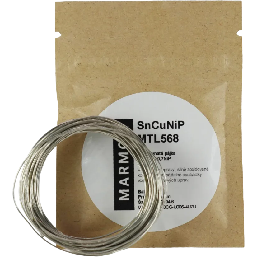 Bezolovnatá pájka Sn99,3Cu0,7NiP MTL568 Ø 0,5mm - Balení: 10 g