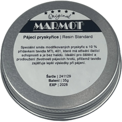 Tavidlo Resin Standard – detail balení s etiketou.