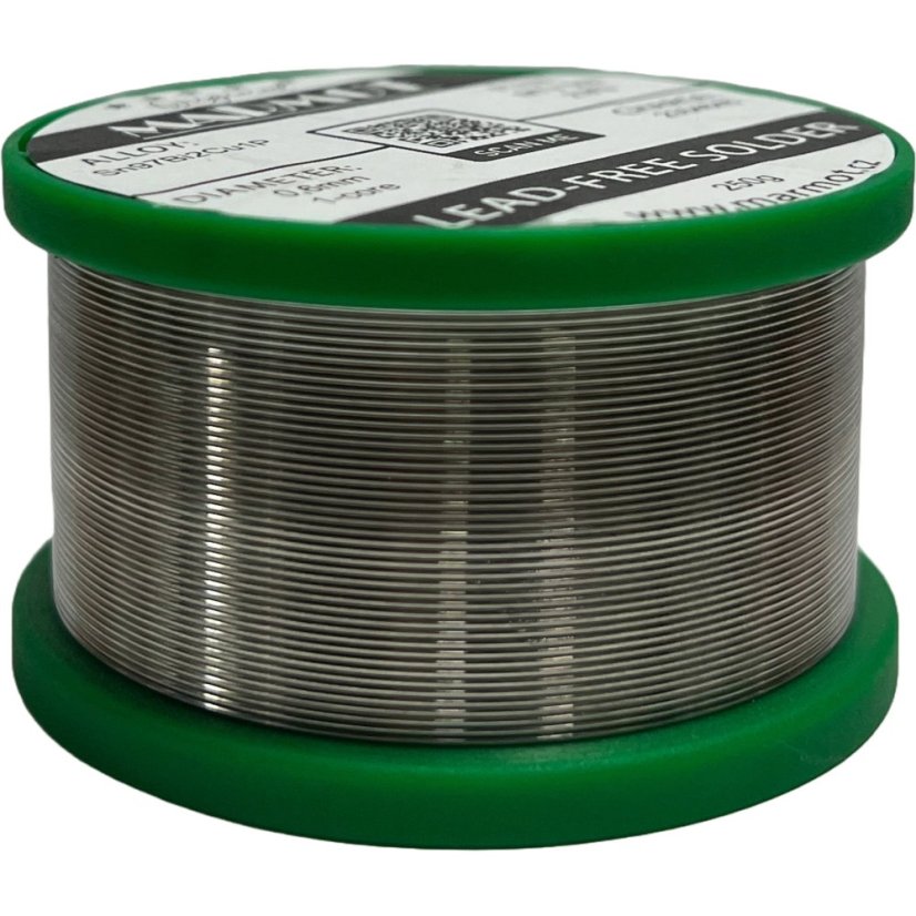 Bezolovnatá pájka Sn97Bi2Cu1P MTV 009 Ø 0,8mm - Balení: 250 g