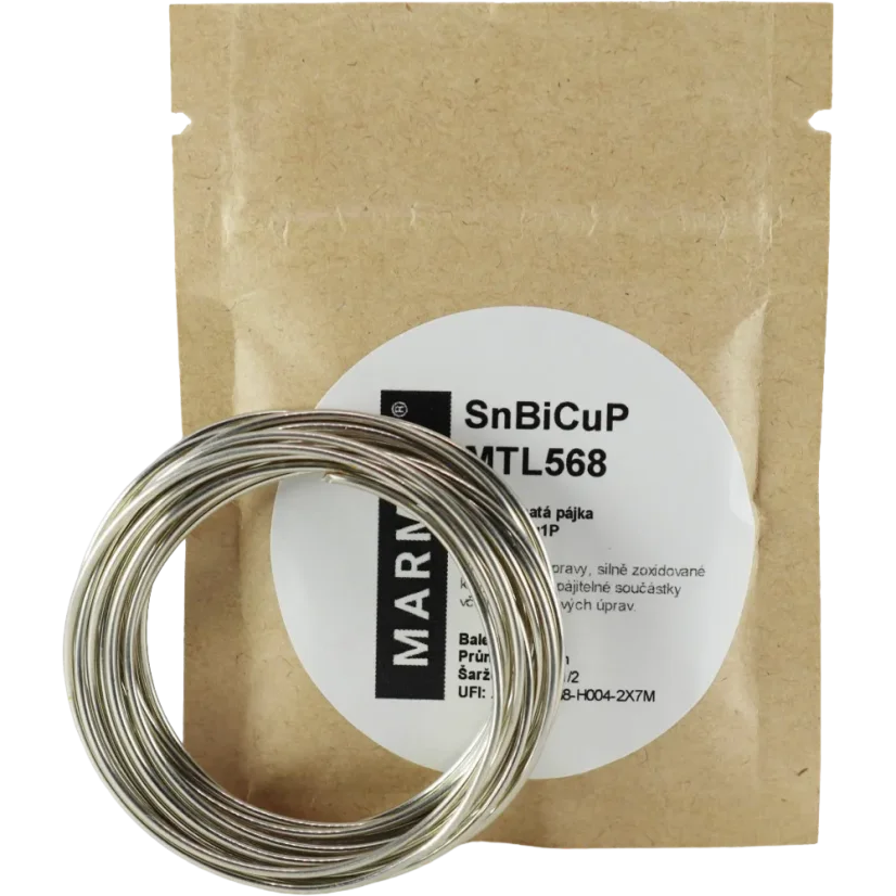 Bezolovnatá pájka Sn97Bi2Cu1P MTL568 Ø 1,5 mm - Balení: 10 g