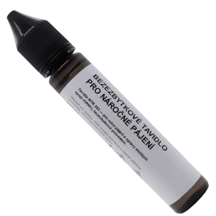 Marmot® MTR 303 – pájecí kapalina ORM1 30 ml, detail etikety