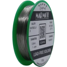 Detail cívky pájecího drátu Marmot Sn97Bi2Cu1P Ø 0,5 mm s tavidlem MTL568, 100g balení