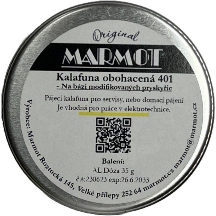 Obohacená Kalafuna na pájení MTL 401 - Objem: 35 g