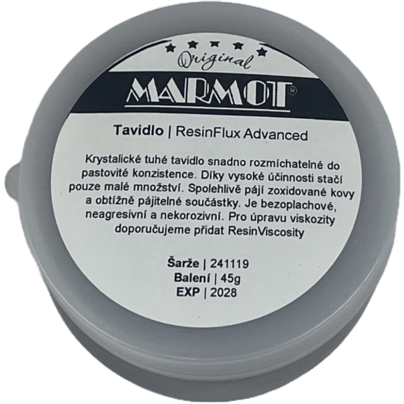 ResinFlux Advanced – balení s etiketou pro profesionální pájení.
