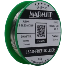 Bezolovnatá pájka Sn99,3Cu0,7NiP MTL568 Ø 1mm