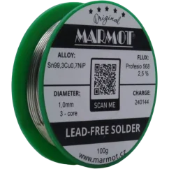 Bezolovnatá pájka Sn99,3Cu0,7NiP MTL568 Ø 1mm