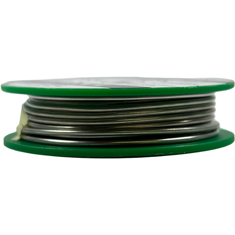 Bezolovnatá pájka Sn99,3Cu0,7NiP MTL 568, 100 g, průměr 1,5 mm – cívka s namotanou pájkou.